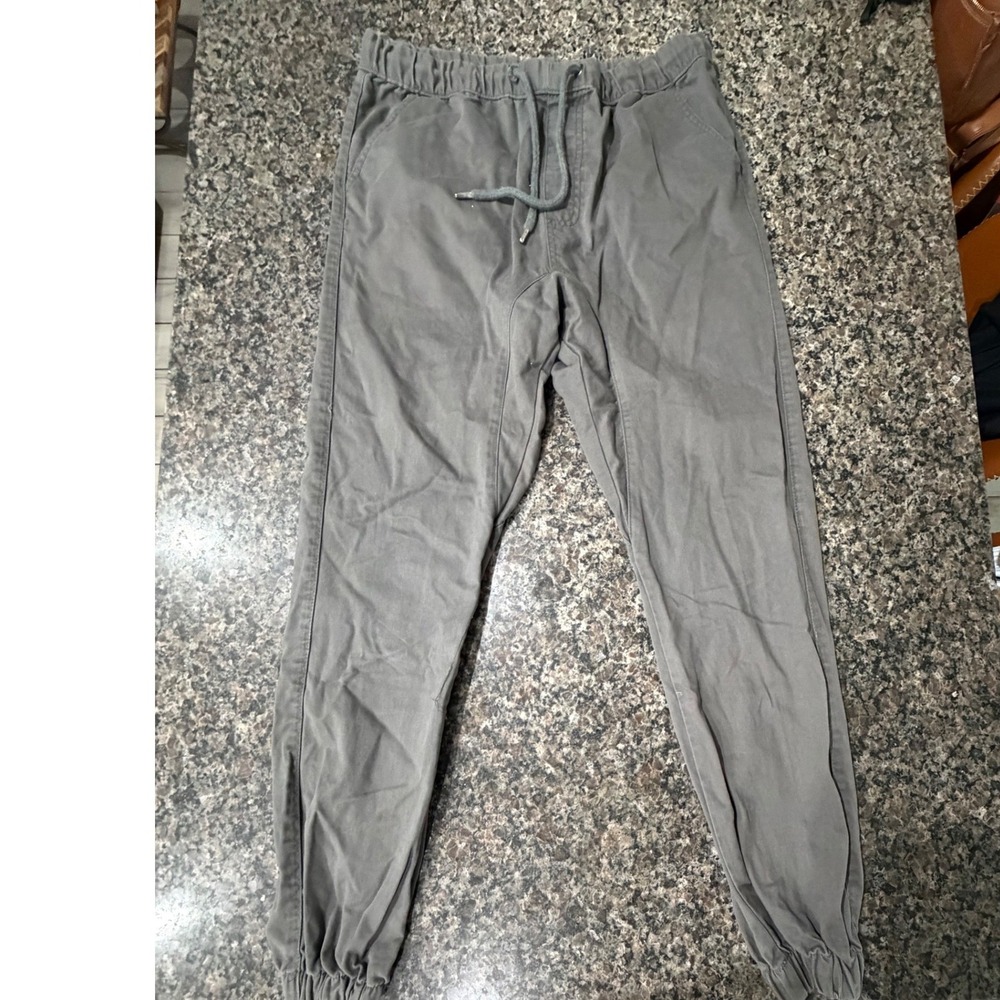 Switch Mens Gray Cotton Twill Joggers Elastic Waist Skateboard Pants XL